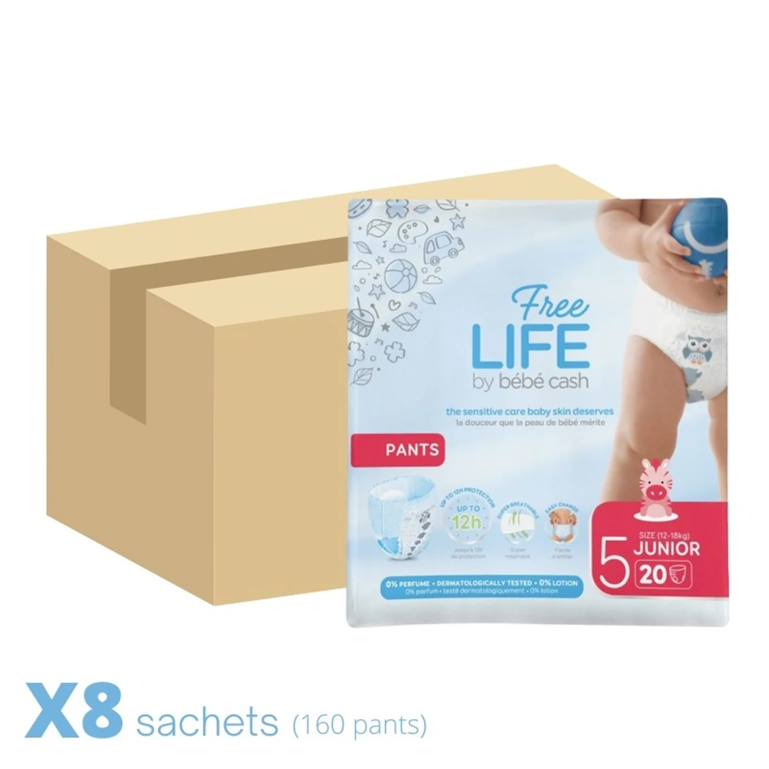 [CBC12-18]-Couche-Culotte-Bebe-Freelife-T5-Junior-12-18kg-Sachet-De-20-Pants-3.webp