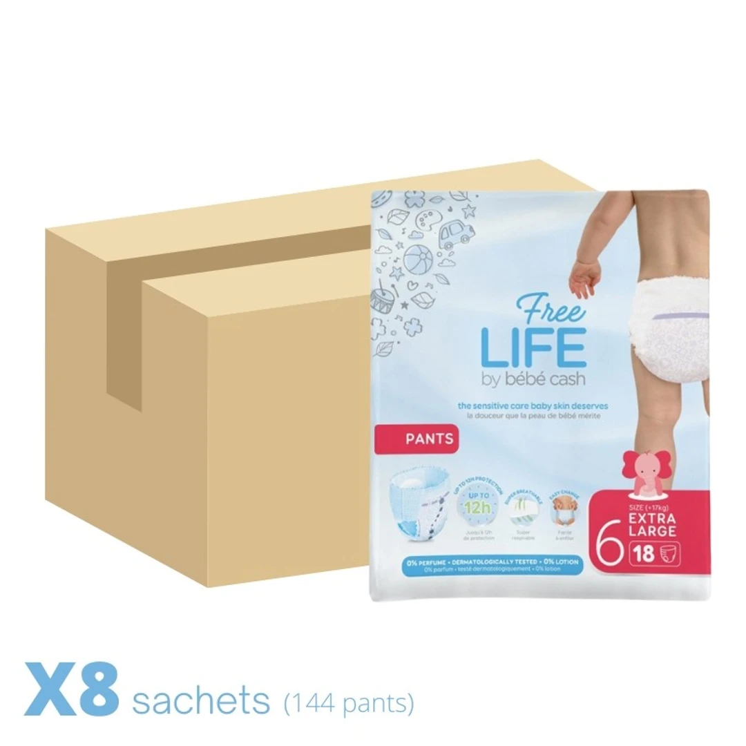 [CBC18+]-Couche-Culotte-Bebe-Freelife-T6-Xl-17kg-Sachet-De-18-Pants-2.webp