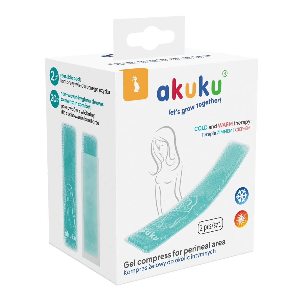 Compresse de Gel Féminine Spécial Post Partum AKUKU Boite de 2.webp
