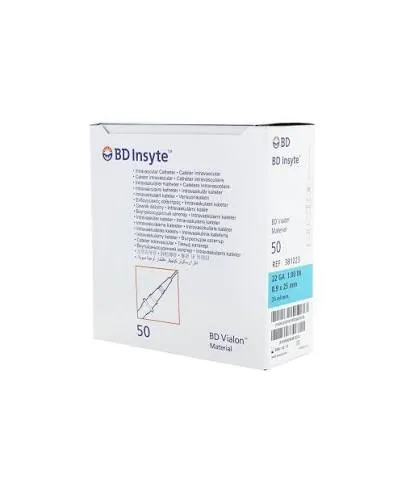 [ACBDB22] Aiguille Catheter Insyte 22G Bleu Boite de 50
