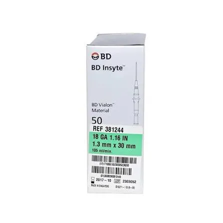 [ACBDV18] Aiguille Catheter Insyte 18G Vert Boite de 50