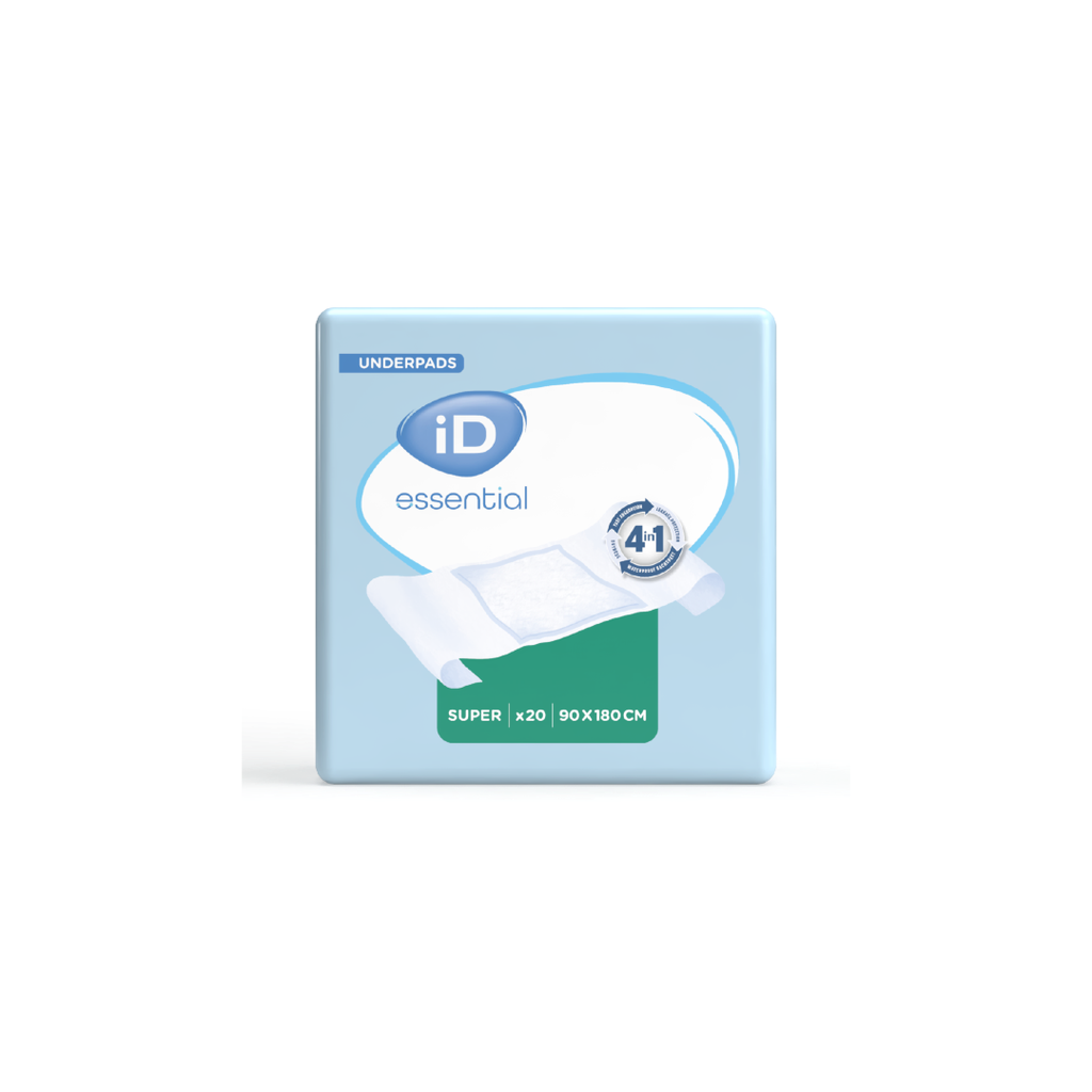 [AS90X180] Alèse 90 x 180 Bordable ID Essential Super Sachet de 20