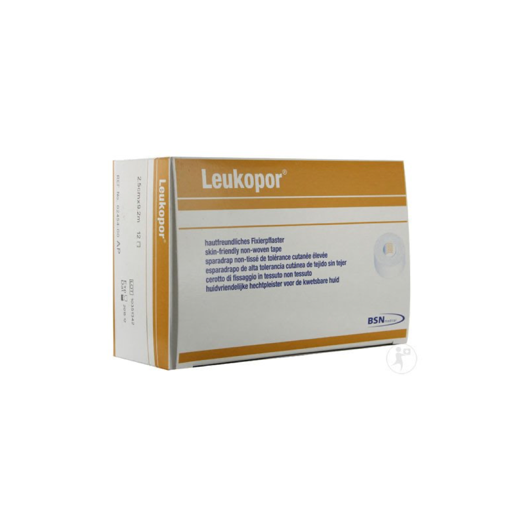 [ASBBS25X5] Sparadrap Albupore/Leukopor 9.2mx2.5cm ESSITY Boite de 12
