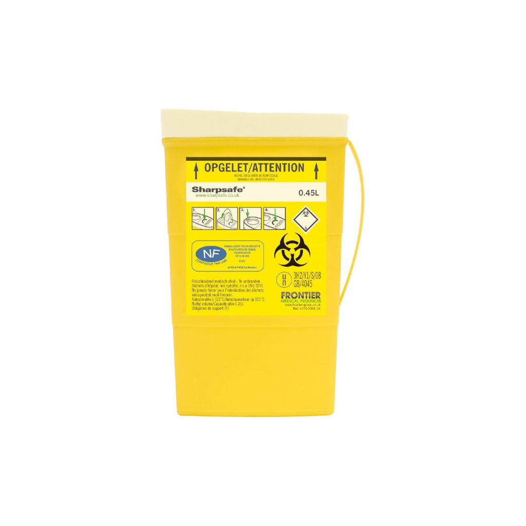 [CA0.45L] Collecteur d'Aiguilles Jaune 0.45L Sharpsafe