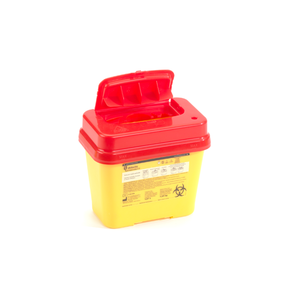 [CA0.75L] Collecteur d'Aiguilles Jaune 0.75L Capacite 0.62L Didactic