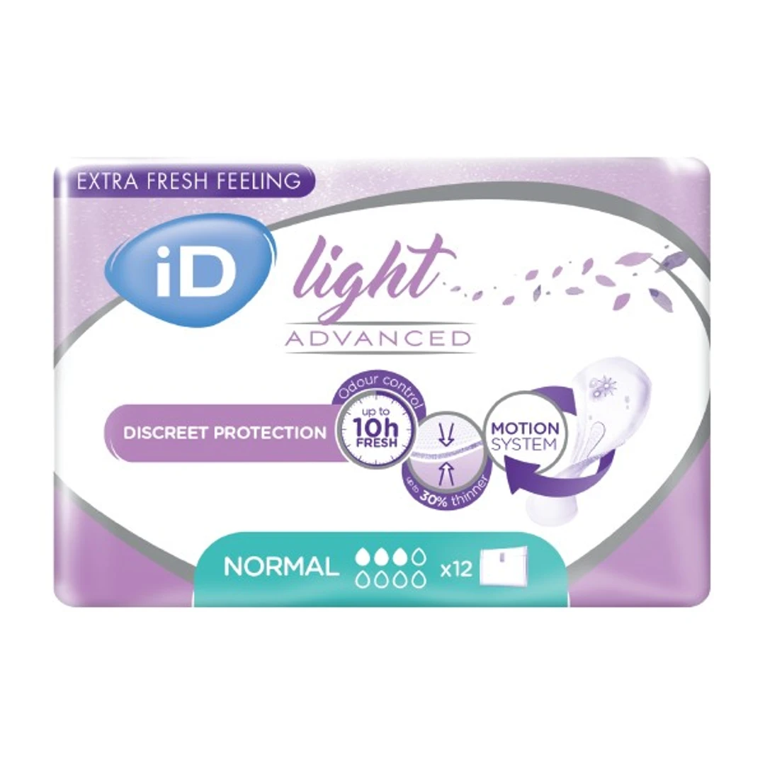 [CAN12] Protection féminine ID LIGHT Normal Sachet de 12 -Arrêt Référence