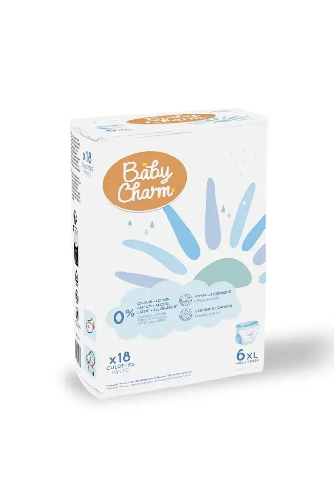 [CBBCULOTTE+15] Culotte bébé Babycharm N°6 XL +15Kg Sachet de 18 Pants