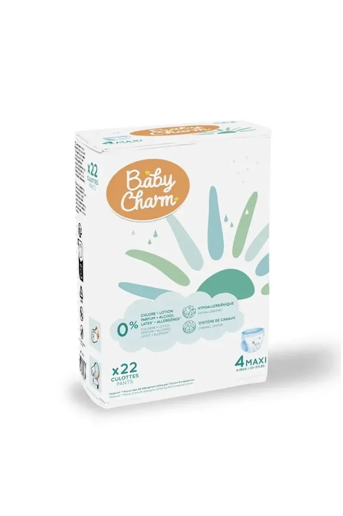 [CBBCULOTTE9/15] Culotte bébé Babycharm N°4 Maxi 9-15Kg Sachet de 22 Pants