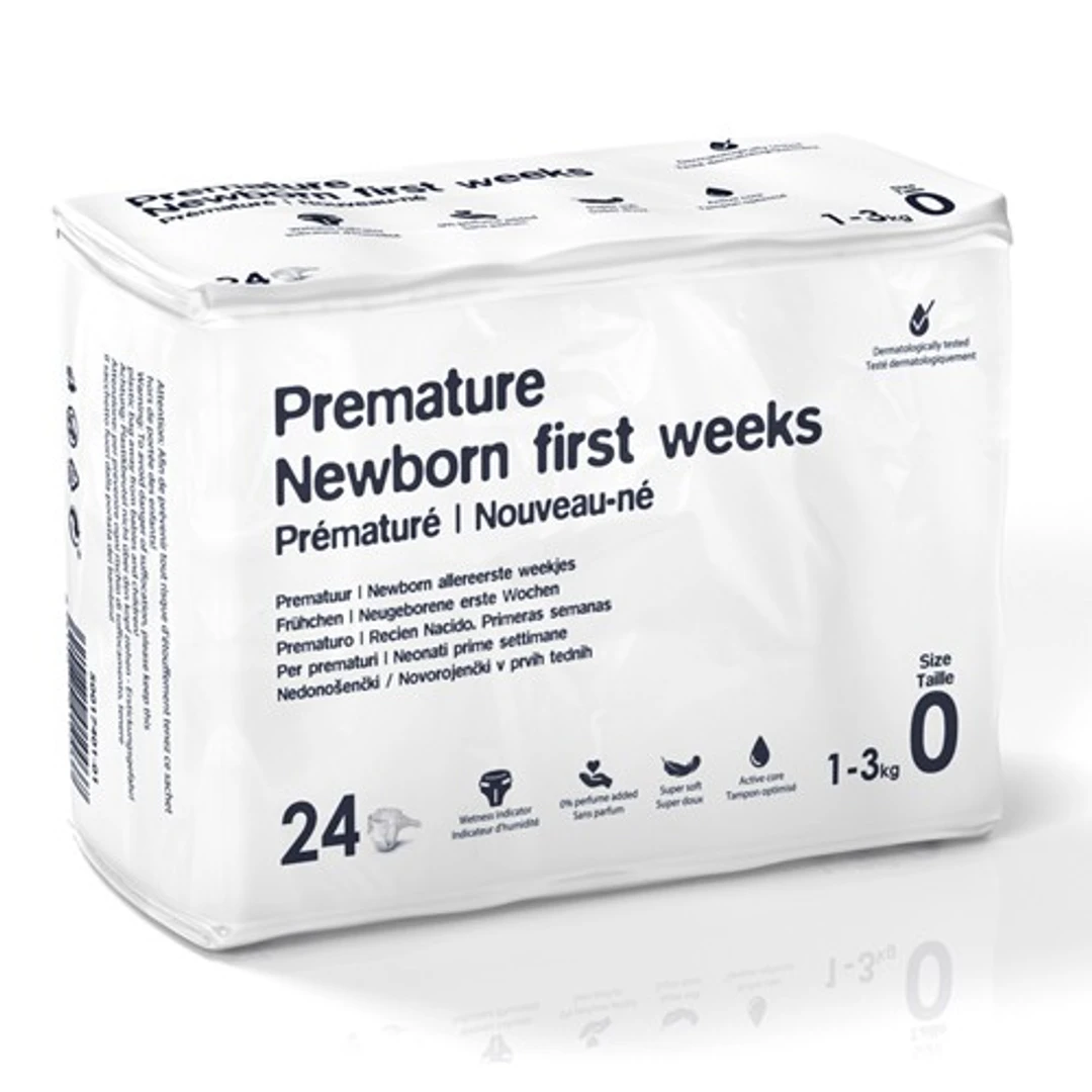 [CBBFP1/3] Couche Bébé Freelife N°0 Prématuré 1-3Kg Sachet de 24 couches
