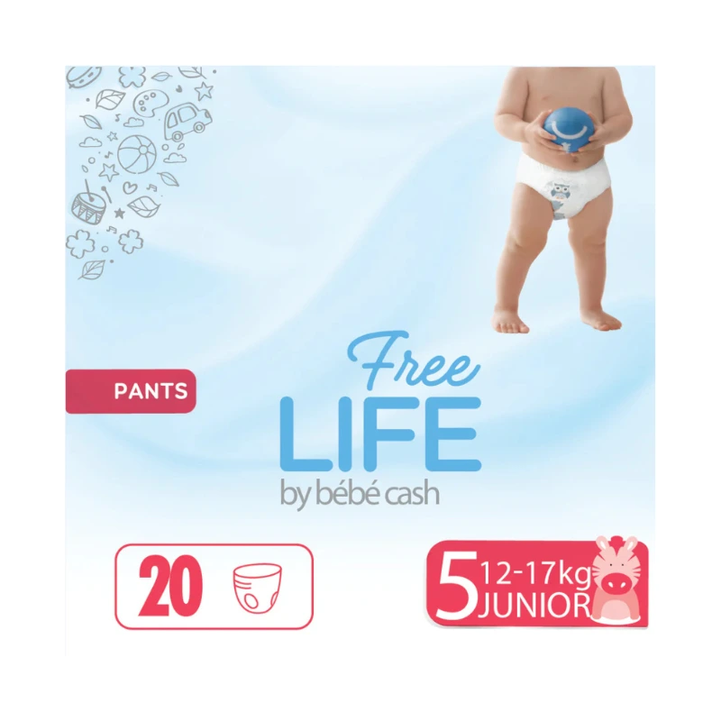 [CBC12/18] Culotte Bébé Freelife N°5 Junior 12-18Kg Sachet de 20 Pants