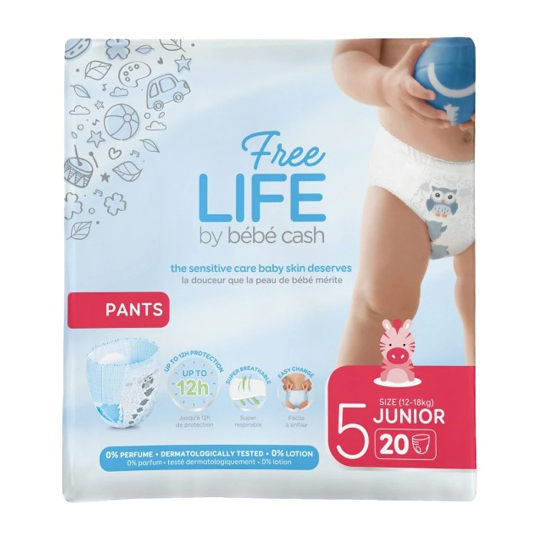 [CBC12/18] Culotte Bébé Freelife N°5 Junior 12-18Kg Sachet de 20 Pants