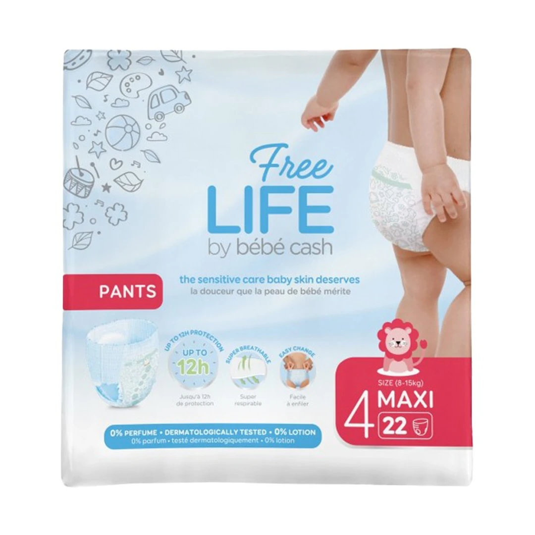 Culotte Bébé Freelife N°4 Maxi 8-15Kg Sachet de 22 Pants