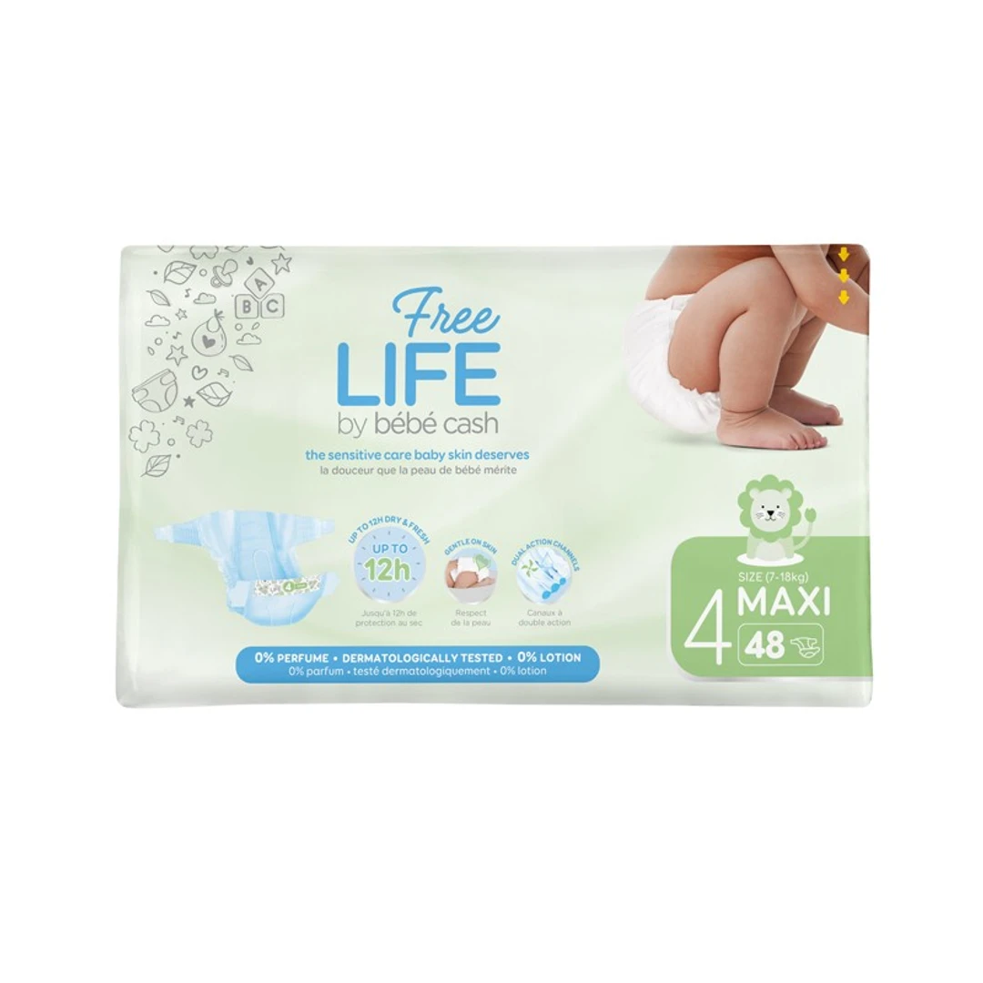 [CBCFM7/14] Couche Bébé Freelife N°4 Maxi 7-14Kg Sachet de 48 couches