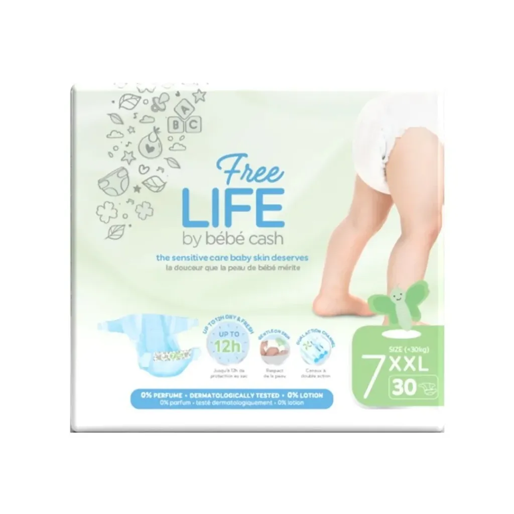 Couche Bebe Freelife T7 XXL 15+Kg Sachet de 30