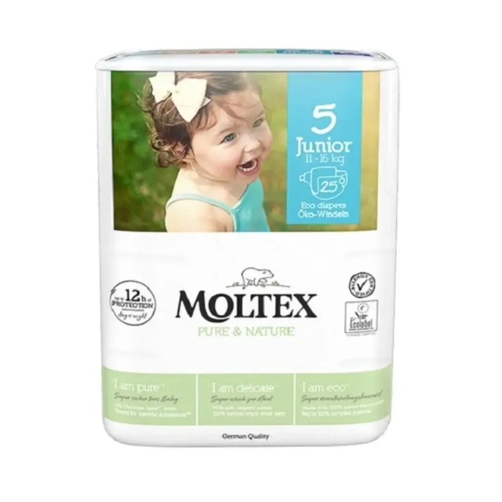 Couche Bébé Moltex N°5 Junior 11-16Kg Sachet de 25 Couches