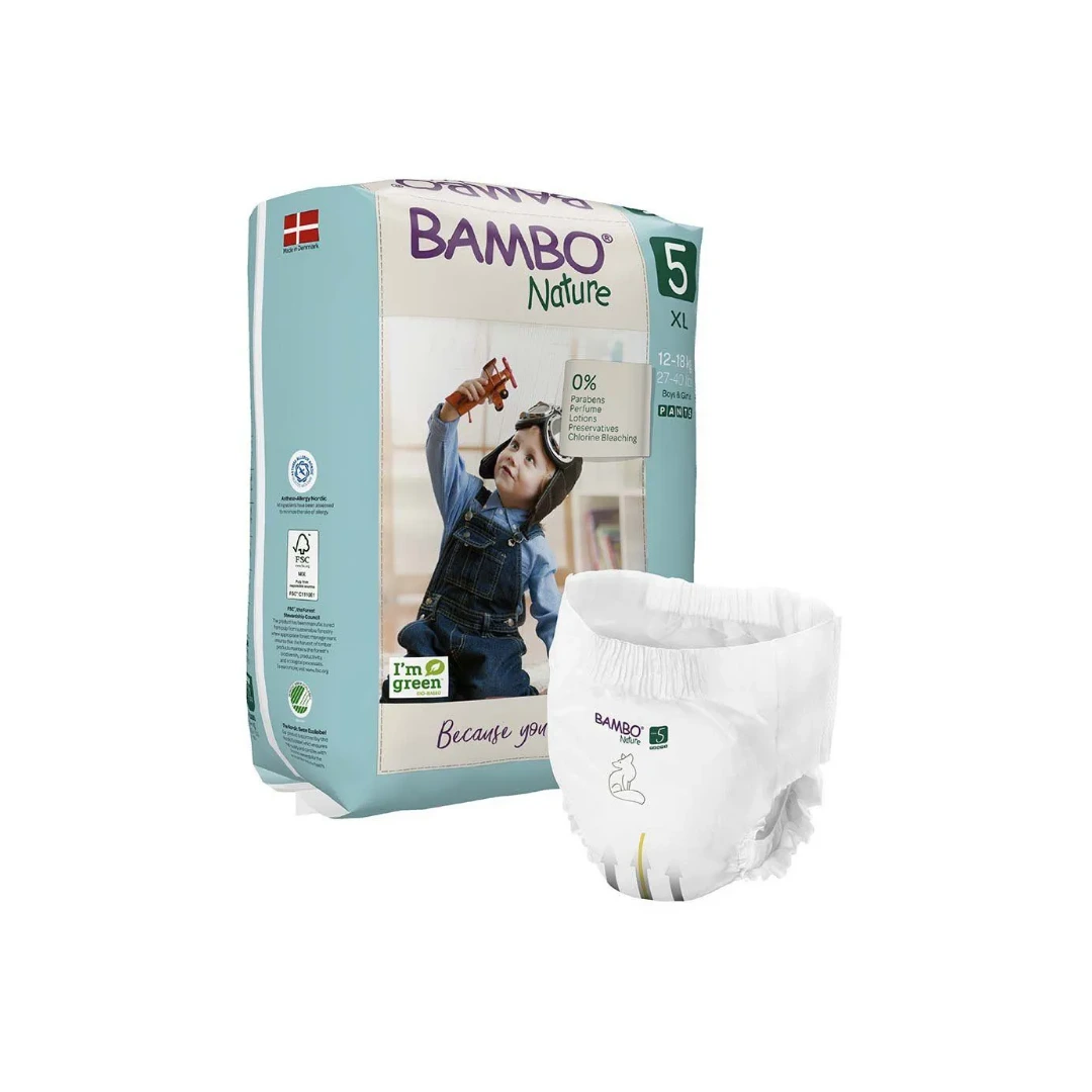 Couche Culotte Bambo Nature T5 - 12/18Kgs Tall Pack Sachet de 38
