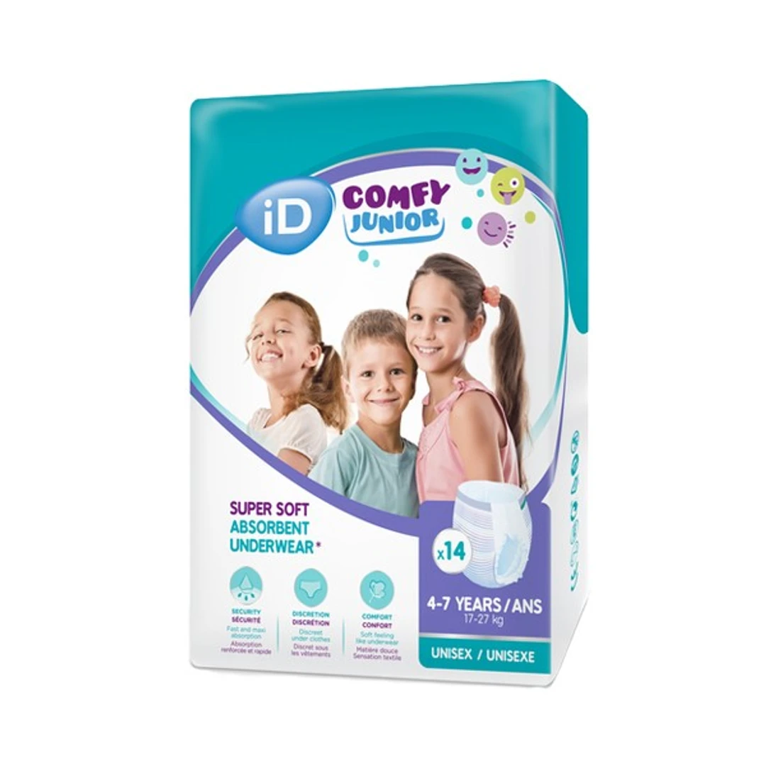 [CCJ4/7] Culotte Enfant ID Comfy 4 - 7 ans Junior 17-27Kgs Sachet de 14 pants