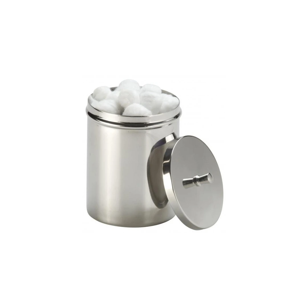 [CIP100] Boite de Rangement Cotonnette à Pommeau Inox 100X140mm