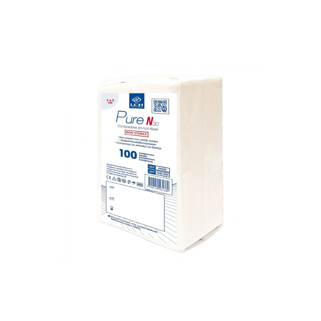 Compresse Non Stérile Non Tissée 5X5cm 30Gr Sachet de 100