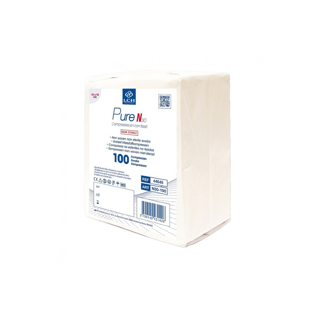 [CNTNS10] Compresse Non Stérile Non Tissée 10X10cm 30Gr Sachet de 100