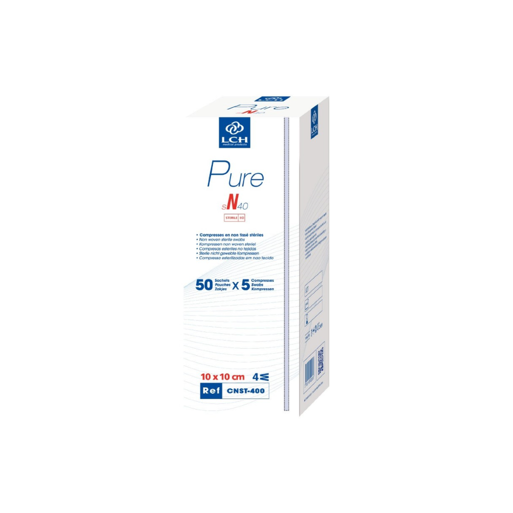 [CSNT10] Compresse Stérile Non Tissée 10X10cm 30Gr Boite de 50 Sachets de 5