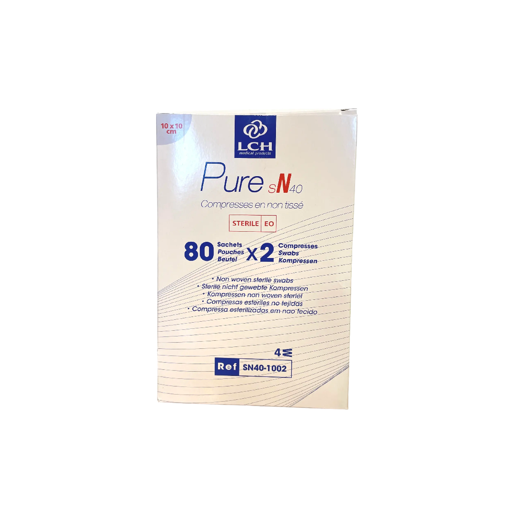 Compresse Stérile Non Tissée 10X10cm 40Gr Boite de 80 Sachet de 2