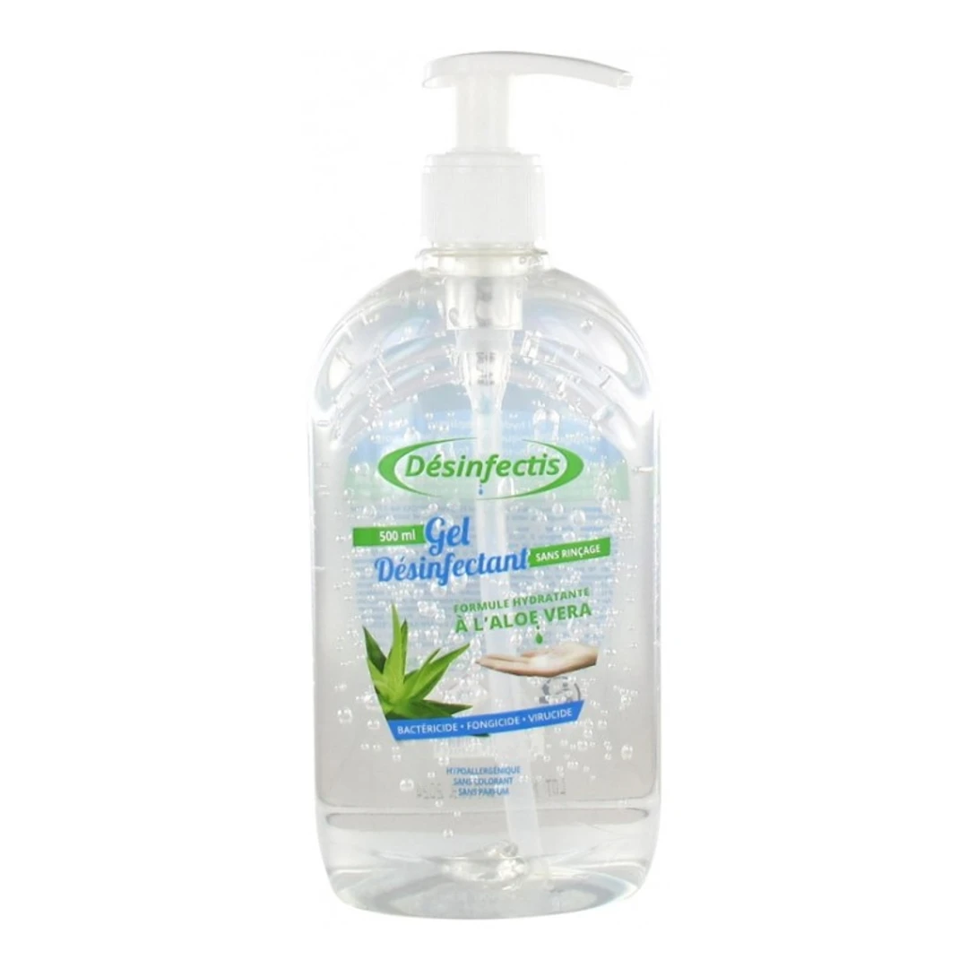 [GHALOE500] Gel Hydroalcoolique à L'Aloé Vera Desinfectis Flacon de 500ml