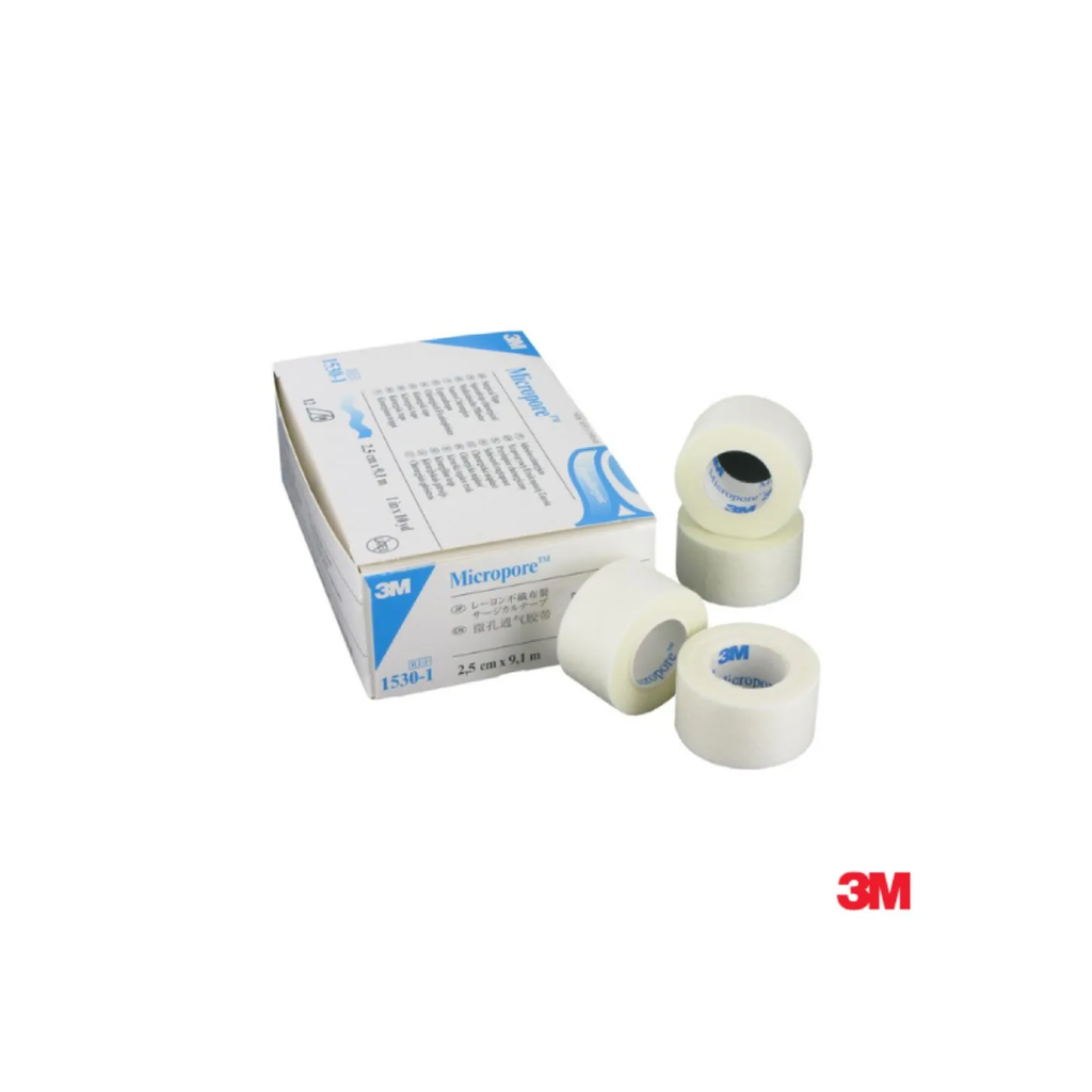 [M3M2.5CMX9.14M] Sparadrap Micropore 2.5cmx9.1m 3M Boite de 12