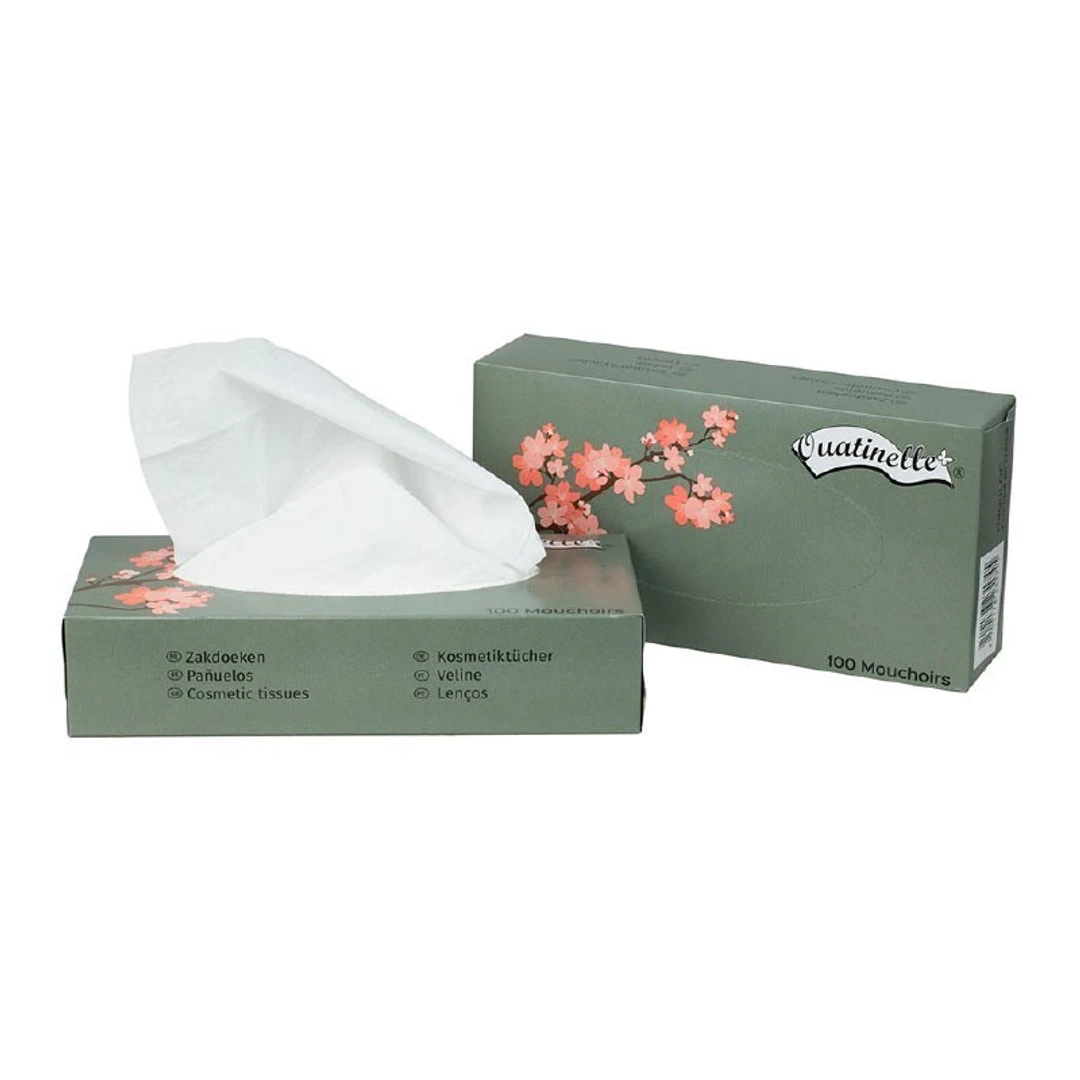 [MB100PO] Mouchoirs Blanc 100% Pure Ouate de Cellulose