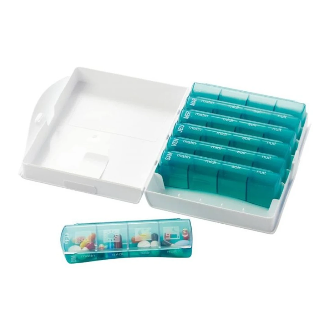 Pilulier Hebdomadaire 4 Compartiments Pilbox Hexago