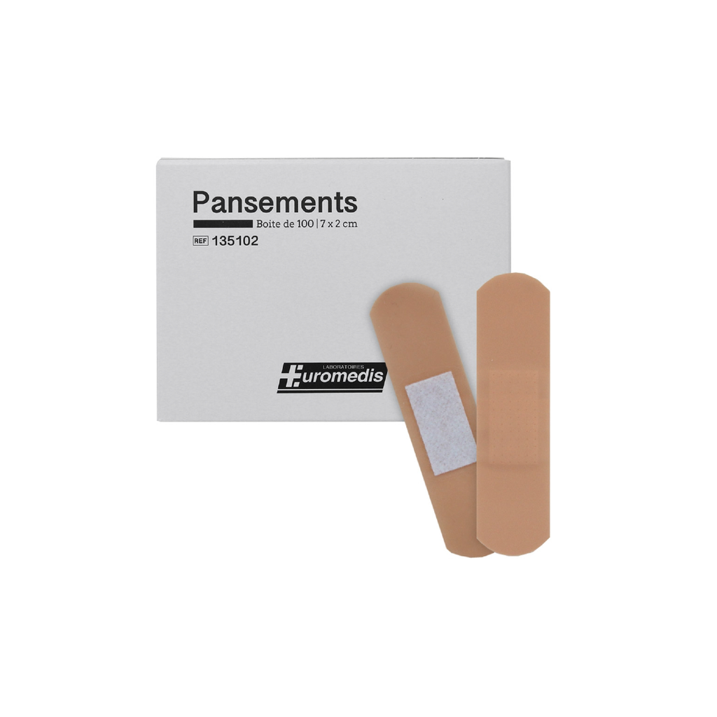 [PPSEU7X2] Pansements Pour Prise de Sang 7X2cm Boite de 100
