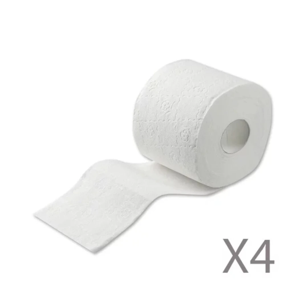 [PT2P4] Papier Toilette 2 Plis 100% Pure Cellulose Sachet de 4 rouleaux
