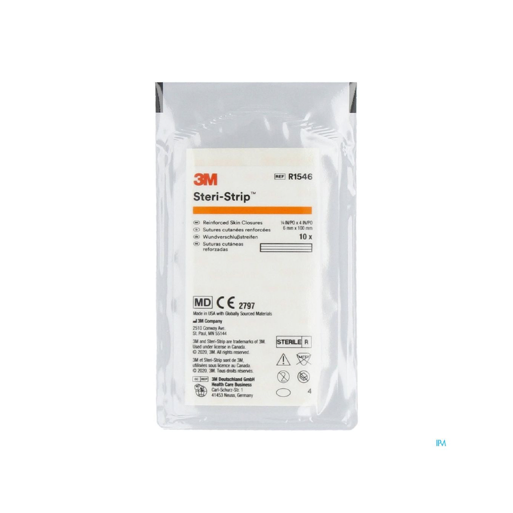 [SS3M6MMX100MM] Stéri-Strip 6X100mm 3M Sachet de 10