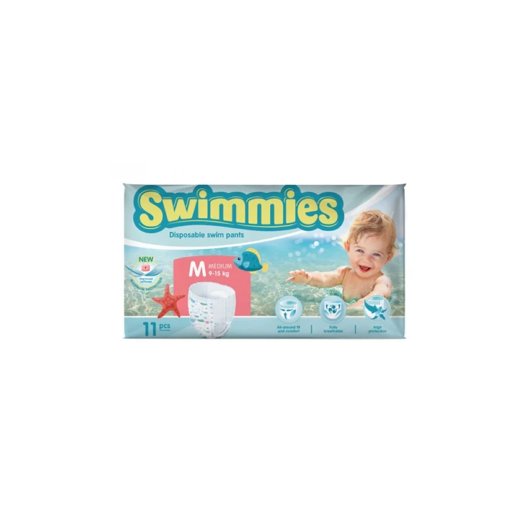 [SWIMMIESL] Couche Bébé Piscine Swimmies Large 12/17Kg Sachet de 10