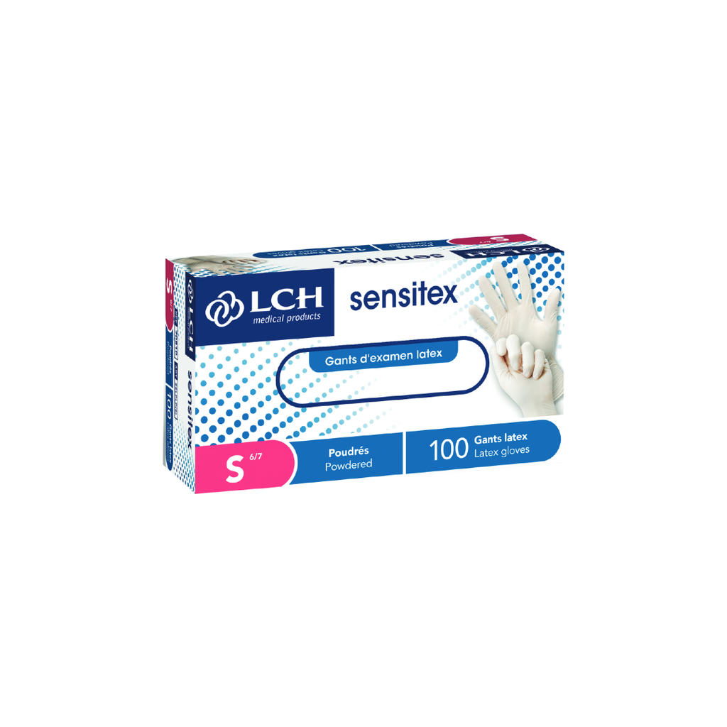 [GELPS-04] Gant d'Examen Latex Poudré Sensitex Boite de 100 (Large 8/9)