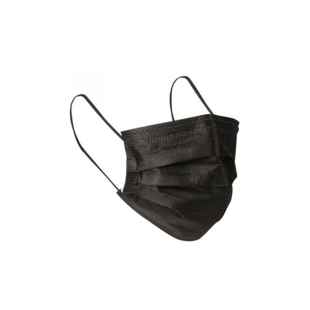 Masques Chirurgicaux Adulte Noir à Elastiques Aérokyn IIR Boite de 50