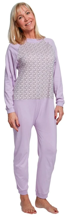 Pyjama/Combinaison Adulte Jersey Liberty Parme à Motif
