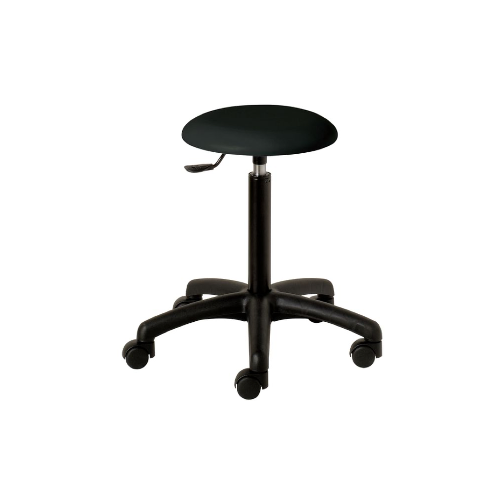 Tabouret Ecomax Réglable en Hauteur 5 Roulettes Carina (Blanc)