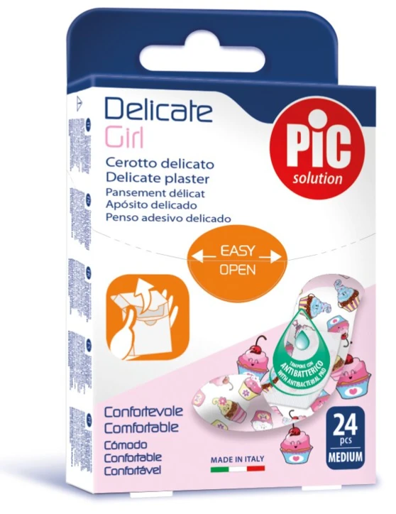 Pansement pour enfants PIC DELICATE 19x72mm boite de 24