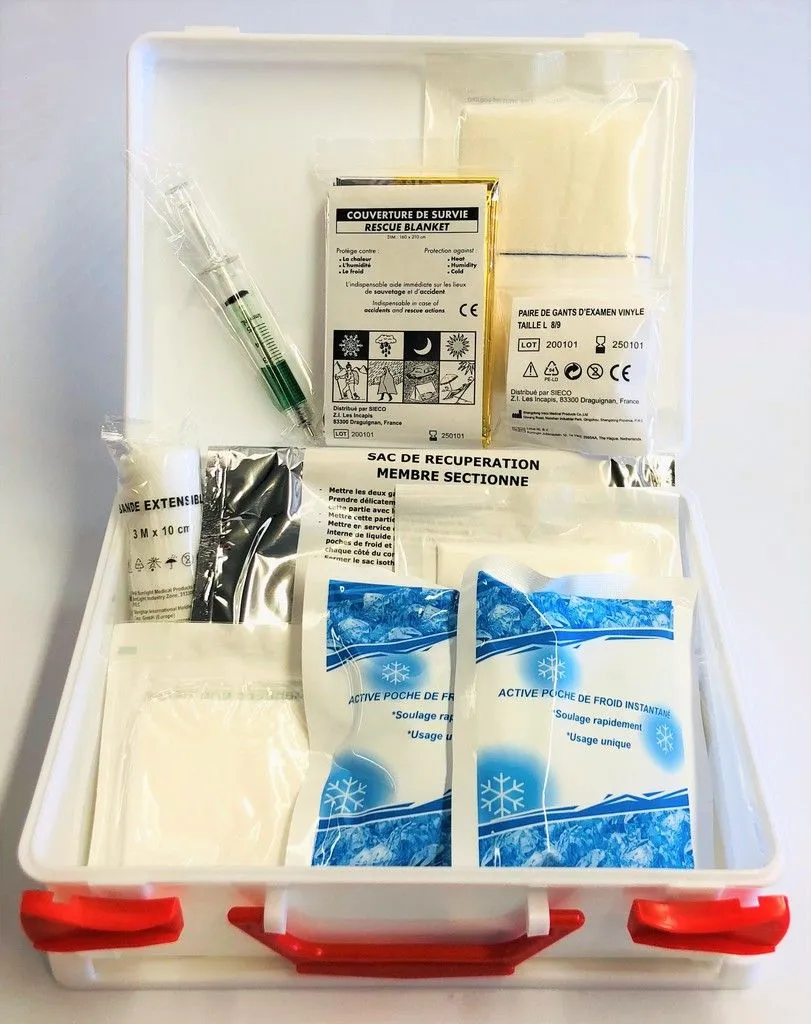 Trousse de Secours Pour Membre Sectionné - Trousse blanche