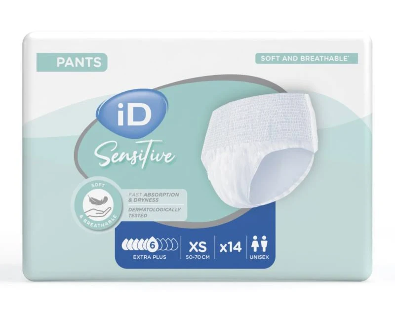 Pants Adulte ID SENSITIVE T0 XSmall Extra Plus Sachet de 14