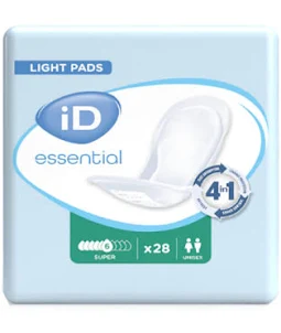 Protection pour fuites urinaires ID ESSENTIAL LIGHT Super sachet de 28