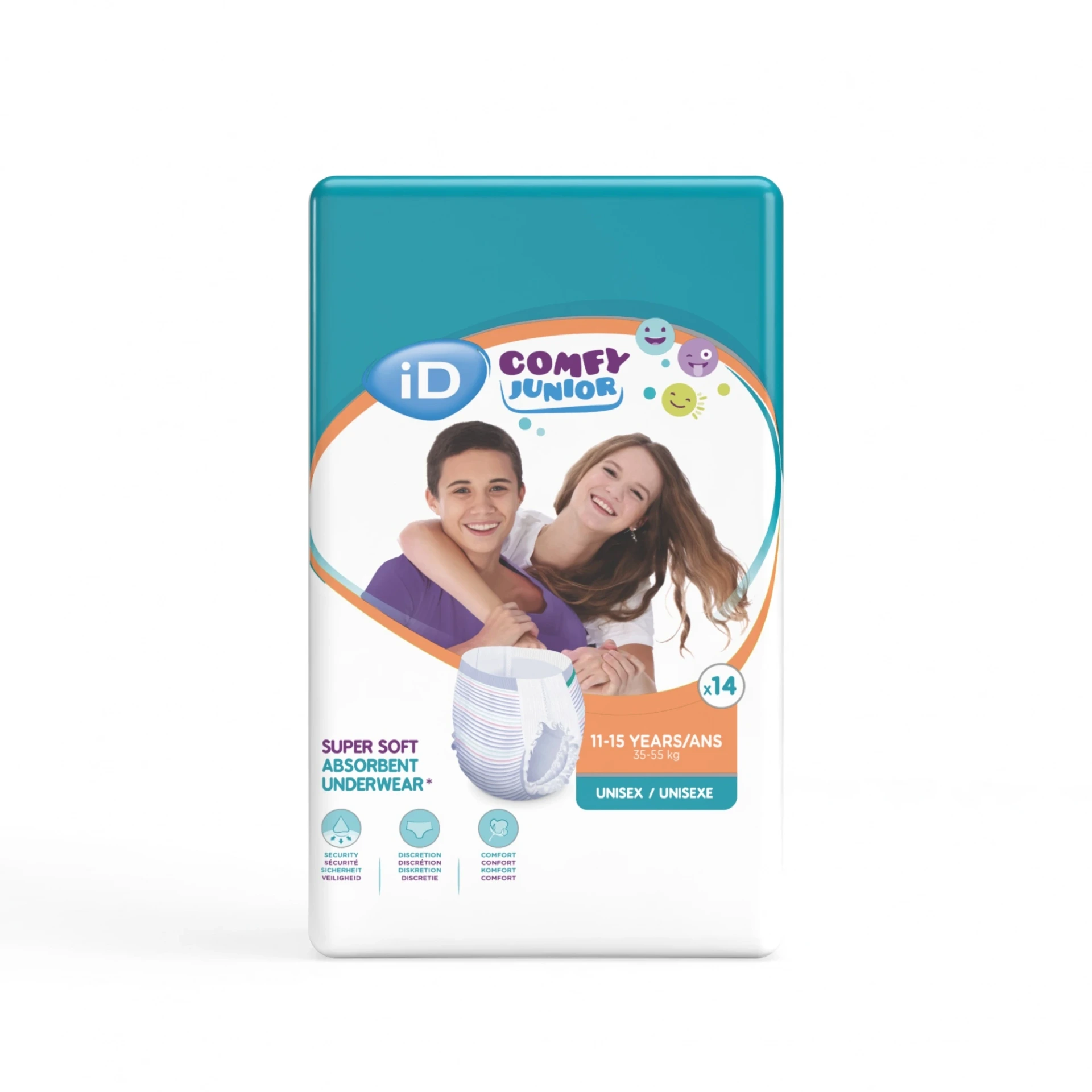 Culotte Enfant ID Comfy 11-15 ans Junior 35-55Kg Sachet de 14 Pants