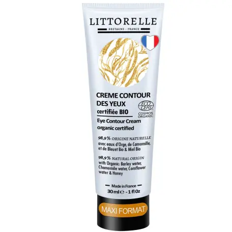 Crème Contour des Yeux à l'Eau d'Orge Bio Littorelle Flacon de 30ml