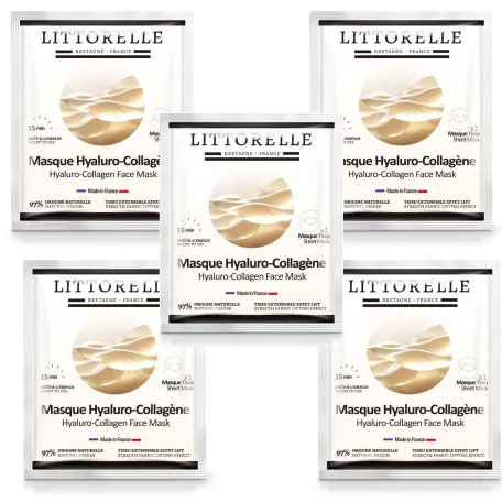 Masque Visage en tissu Hyaluro-Collagène Lift Littorelle L'unité