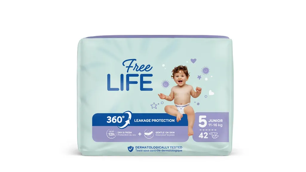 Couche Bébé Freelife 360° N°5 Junior 11-16kg Sachet de 42 couches